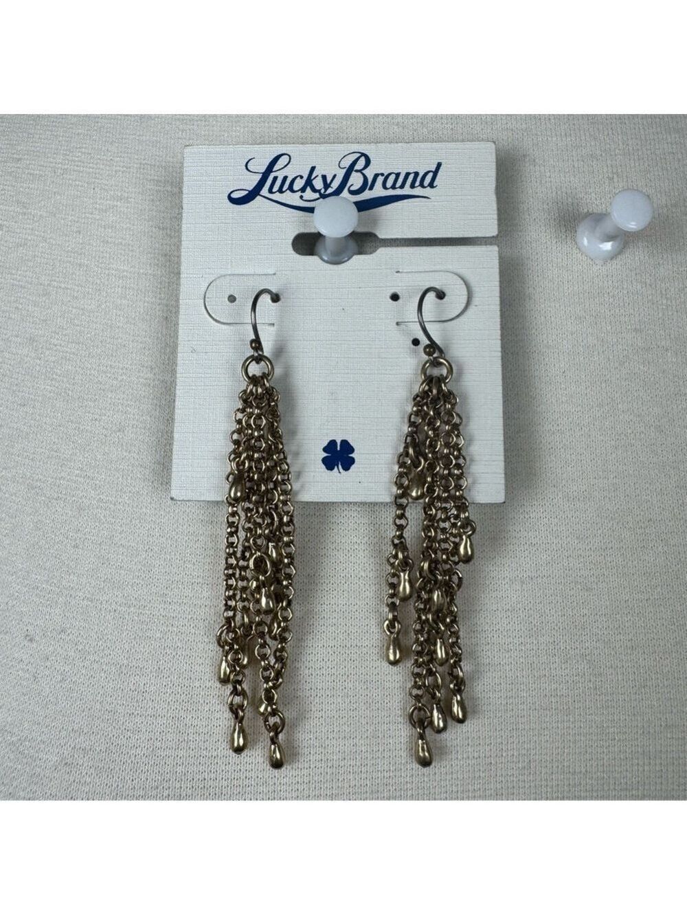 Lucky Brand Gold Chain Dangle Earrings